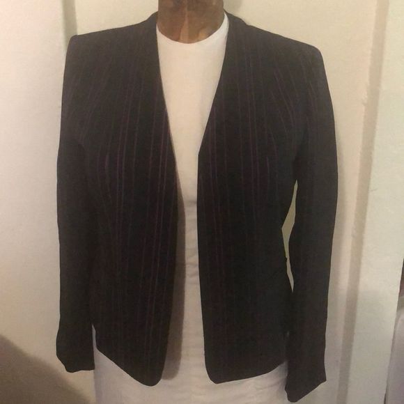 Bar III Black with Fuchsia Stripes Blazer - Picture 1 of 6